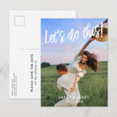 Laten we dit doen! Foto Sla de datum op Aankondigingskaart (Voorkant / Achterkant)