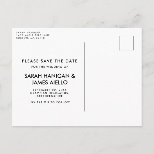 Laten we dit doen! Foto Sla de datum op Aankondigingskaart (Achterkant)