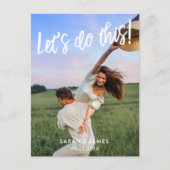 Laten we dit doen! Foto Sla de datum op Aankondigingskaart (Voorkant)