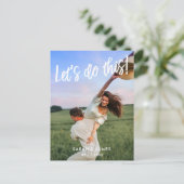 Laten we dit doen! Foto Sla de datum op Aankondigingskaart (Staand voorkant)