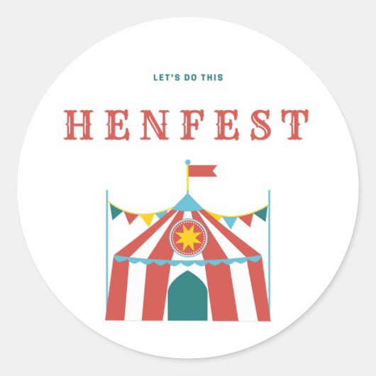 Laten we dit doen - HenFest Sticker (Voorkant)