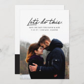 Laten we dit doen met de Datum-fotokaart opslaan Save The Date (Voorkant / Achterkant)