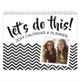 Laten we dit doen - Planner met doelen en 2 foto's Kalender