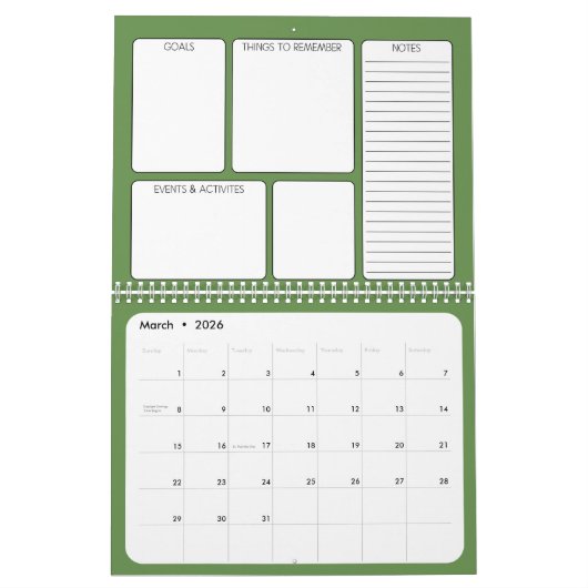 Laten we dit doen - Planner met Doelstellingen en Kalender (Mar 2026)