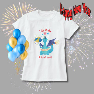 Laten we dit een geweldig jaar maken Feestdraak T-shirt
