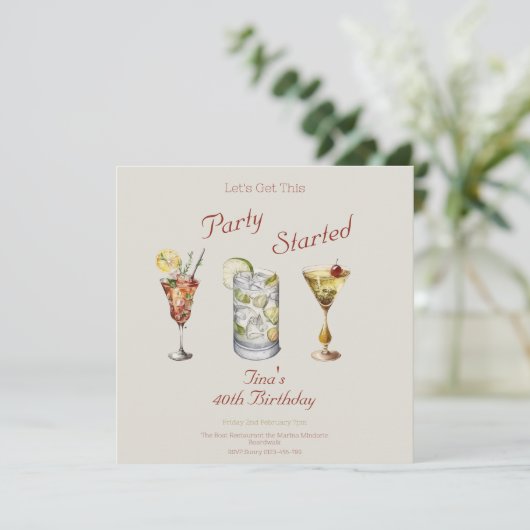 Laten we dit feest beginnen Volwassen 40e verjaard (Staand voorkant)