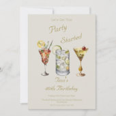 Laten we dit feest beginnen Volwassen 40e verjaard Kaart (Voorkant)