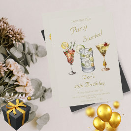 Laten we dit feest beginnen Volwassen 40e verjaard Kaart