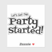 Laten we dit feest grappig beginnen sticker (Vel)