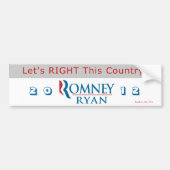 Laten we dit land (grijze) Bumpersticker rechtzett (Voorkant)