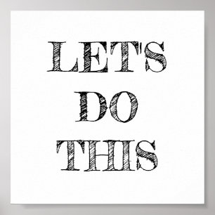 Laten we dit minimalistische Poster doen