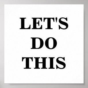Laten we dit minimalistische Poster doen