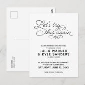 Laten we dit nieuwe huwelijk uitstellen Briefkaart (Voorkant / Achterkant)