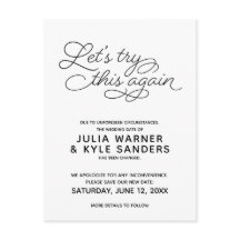 Laten we dit nieuwe huwelijk uitstellen Briefkaart