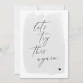 Laten we dit nog een keer proberen Calligraphy Gri Save The Date (Voorkant)