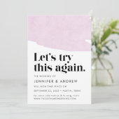 Laten we dit nog een keer proberen Paarse huwelijk Aankondiging (Staand voorkant)