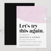 Laten we dit nog een keer proberen Paarse huwelijk Aankondiging (Voorkant / Achterkant)