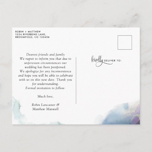 Laten we dit nog een keer proberen, Plannen gewijz Aankondigingskaart (Achterkant)