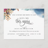 Laten we dit nog een keer proberen, Plannen gewijz Aankondigingskaart (Voorkant)