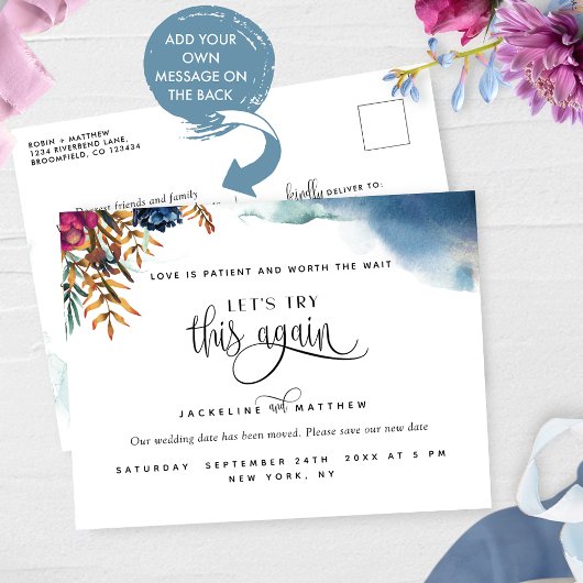 Laten we dit nog een keer proberen, Plannen gewijz Aankondigingskaart