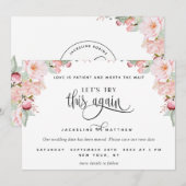 Laten we dit nog eens proberen, Blush Pink Rose Go Save The Date (Voorkant / Achterkant)