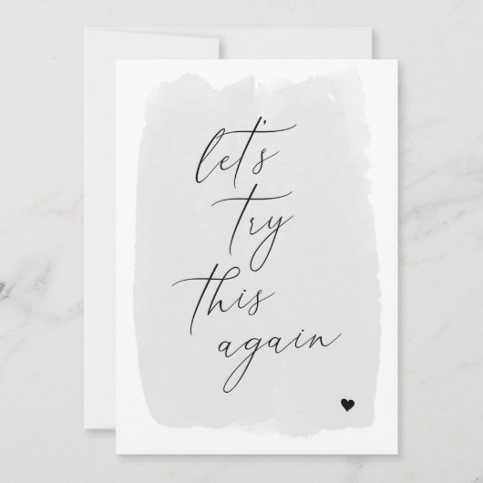 Laten we dit nog eens proberen Calligraphy Grijs N Save The Date (Voorkant)