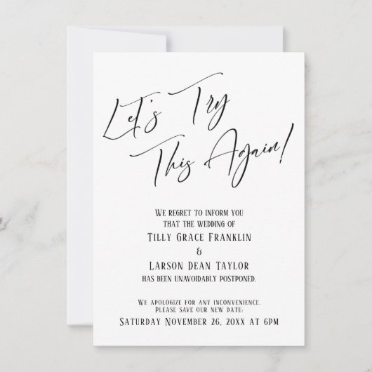 Laten we dit nog eens proberen Eenvoudige uitgeste Kaart (Voorkant)