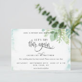 Laten we dit nog eens proberen, elegante Waterverf Save The Date (Staand voorkant)