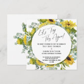 Laten we dit nog eens proberen, Floral Postponed W Kaart (Voorkant / Achterkant)