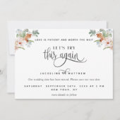 Laten we dit nog eens proberen, liefde is geduldig save the date (Voorkant)