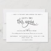 Laten we dit nog eens proberen, liefde is geduldig save the date (Voorkant)