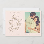 Laten we dit nog eens proberen Moderne kalligrafie Save The Date (Voorkant)