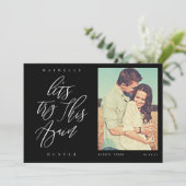 Laten we dit nog eens proberen Moderne kalligrafie Save The Date (Staand voorkant)