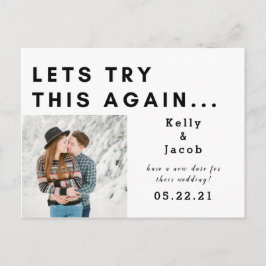 Laten we dit nog eens proberen om de datum te wijz briefkaart