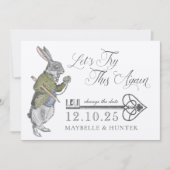 Laten we dit nog eens proberen | Oude Alice in Won Save The Date (Voorkant)