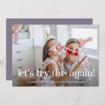 "Laten we dit nog eens proberen" Paarse feestelijk