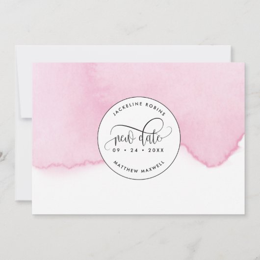 Laten we dit nog eens proberen, Paarse roze Waterv Save The Date (Achterkant)