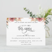 Laten we dit nog eens proberen, Pampas Grass Flora Save The Date (Staand voorkant)