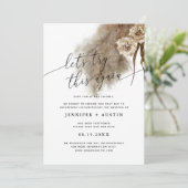 Laten we dit nog eens proberen Pampas Grass Weddin Save The Date (Staand voorkant)