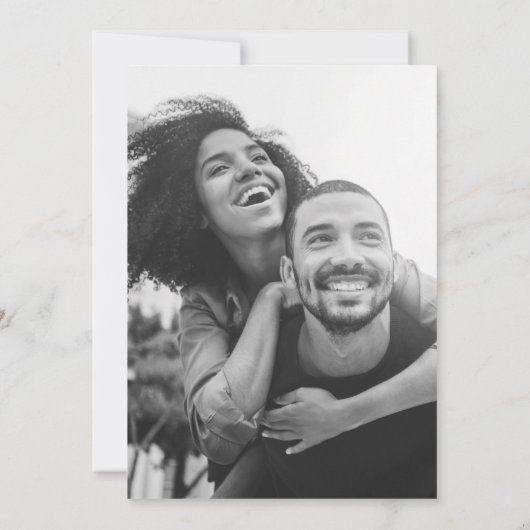 Laten we dit nog eens proberen Pampas Grass Weddin Save The Date (Achterkant)