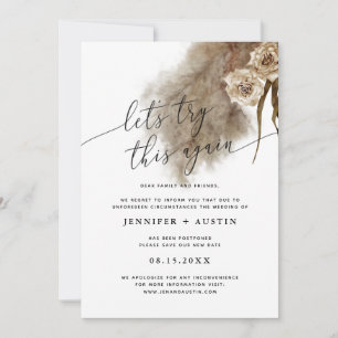 Laten we dit nog eens proberen Pampas Grass Weddin Save The Date