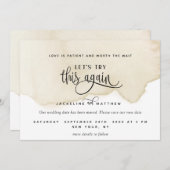 Laten we dit nog eens proberen, Sand, Tan, Beige W Save The Date (Voorkant / Achterkant)