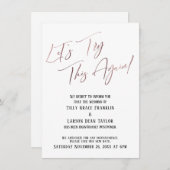 Laten we dit nog eens proberen uitgestelde bruilof kaart (Voorkant / Achterkant)