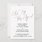 Laten we dit nog eens proberen uitgestelde bruilof kaart (Voorkant)