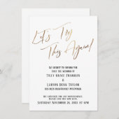 Laten we dit nog eens proberen Vertraagde bruiloft Kaart (Voorkant / Achterkant)