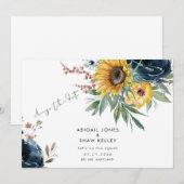 Laten we dit nog eens proberen Zonnebloem Wisselda Save The Date (Voorkant / Achterkant)