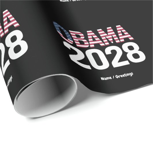 Laten we dit oplossen, Obama voor President 2028 Cadeaupapier (Rol Hoek)