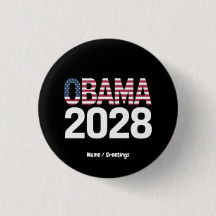 Laten we dit oplossen, Obama voor President 2028 Ronde Button 3,2 Cm