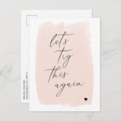 Laten we dit opnieuw proberen | Blush roze kalligr Aankondigingskaart (Voorkant / Achterkant)