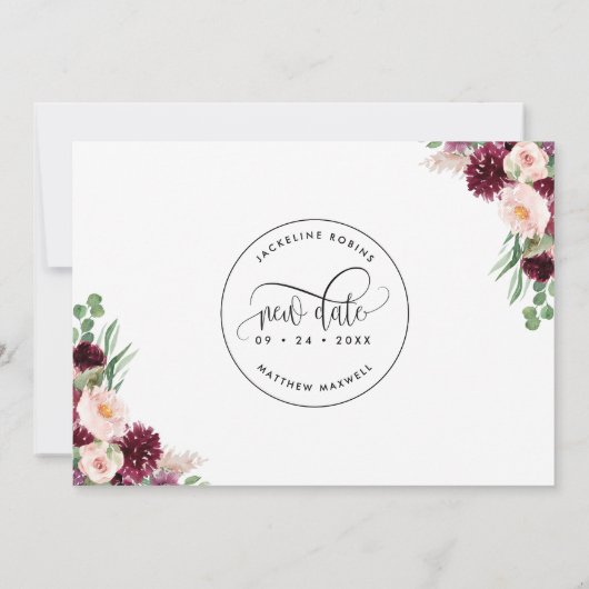 Laten we dit opnieuw proberen, Burgundy Berry en B Save The Date (Achterkant)